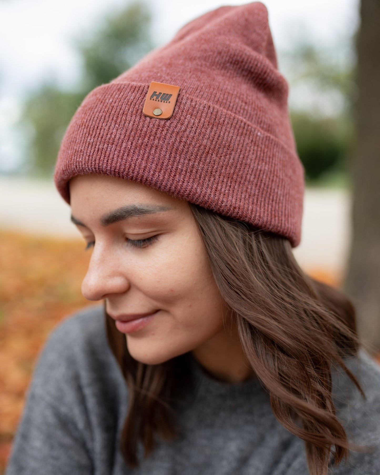 HAAKWEAR Knit Cuffed Beanie - Rusty Burgundy