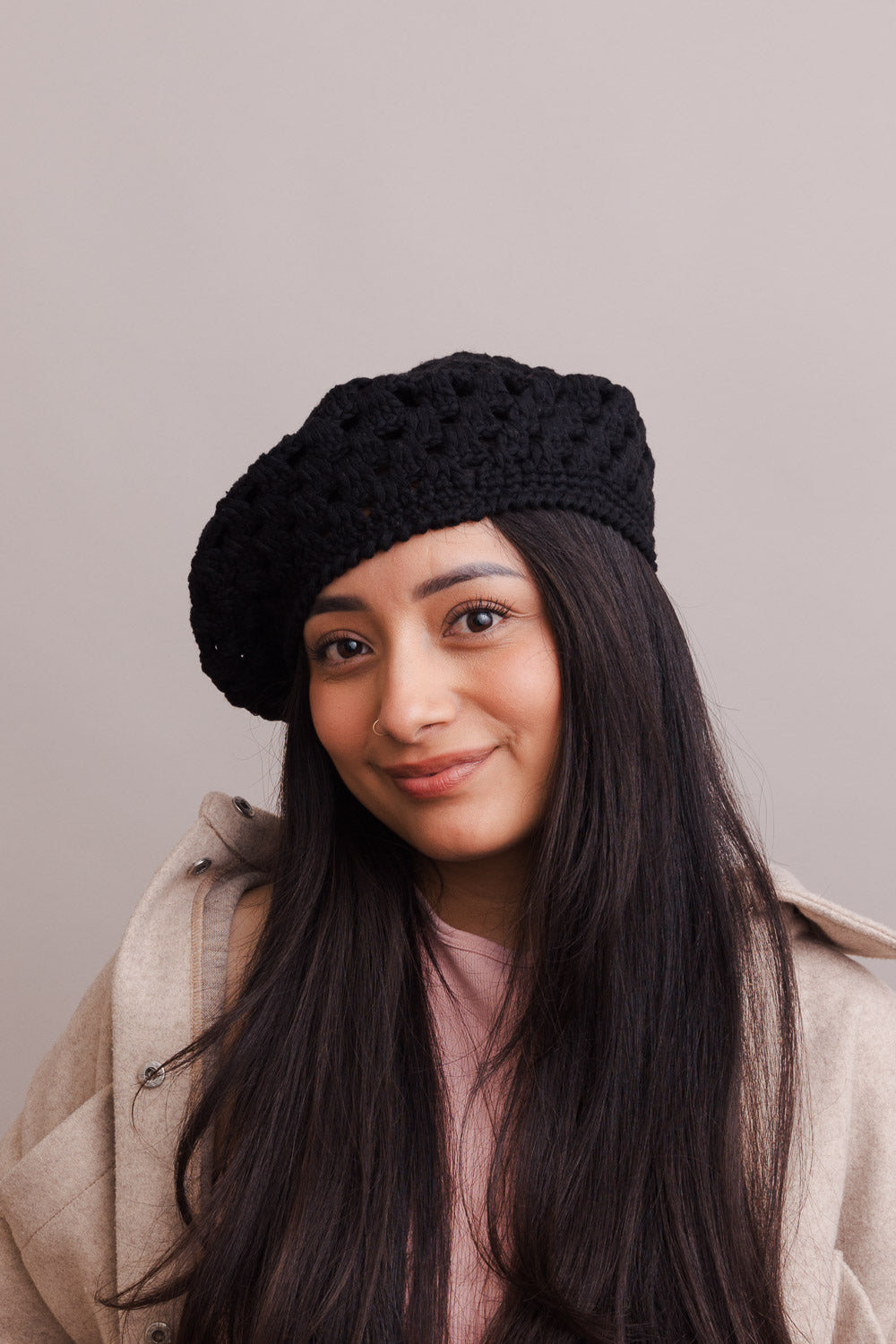 Darling Crochet Knitted Beret