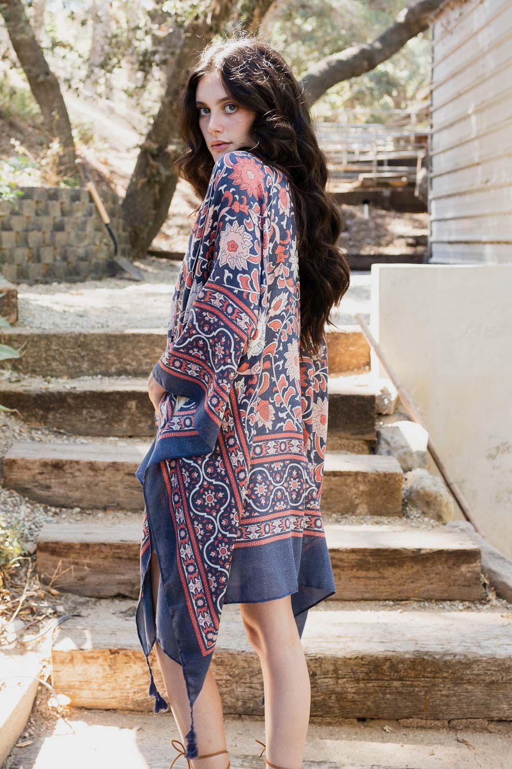 Moroccan Inspired Tapestry Kimono