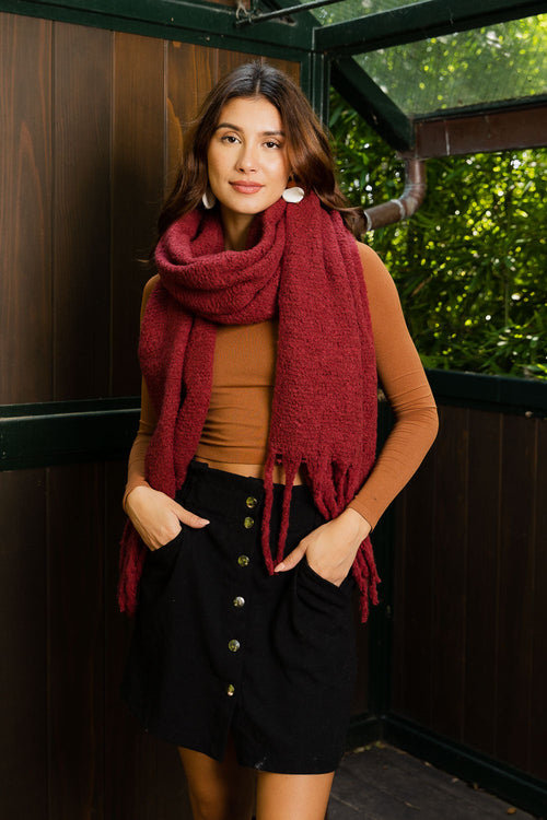 Cloud Soft Tassel-Trimmed Scarf