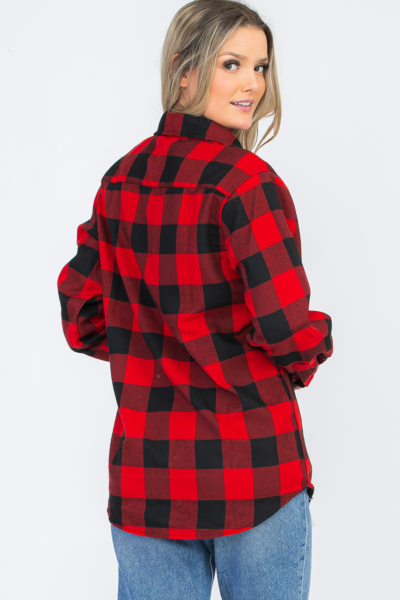 Oversize Boyfriend Plaid Checkered Flannel