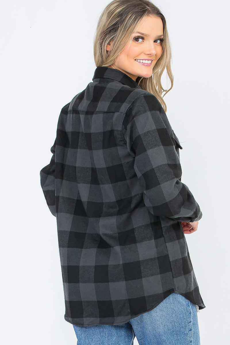 Oversize Boyfriend Plaid Checkered Flannel