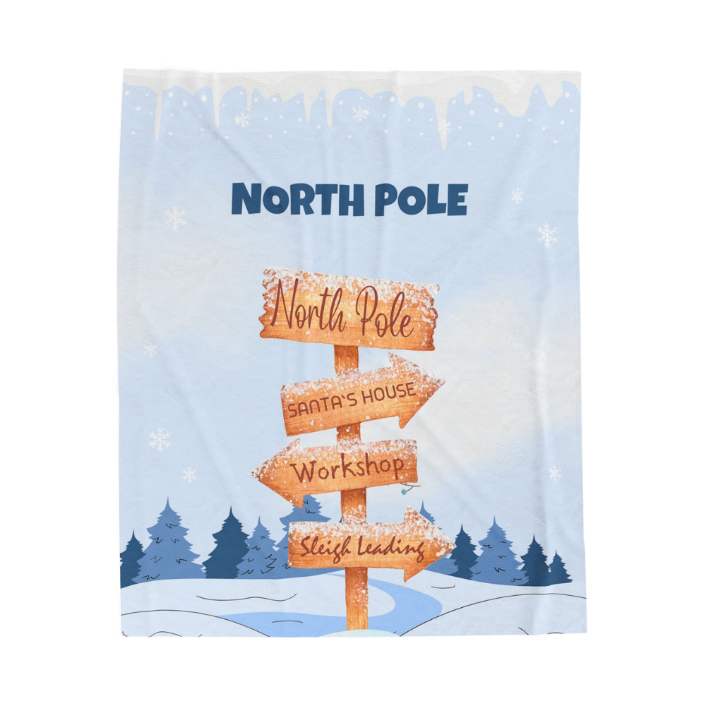 North Pole Navigation Edition Plush Blanket Throw