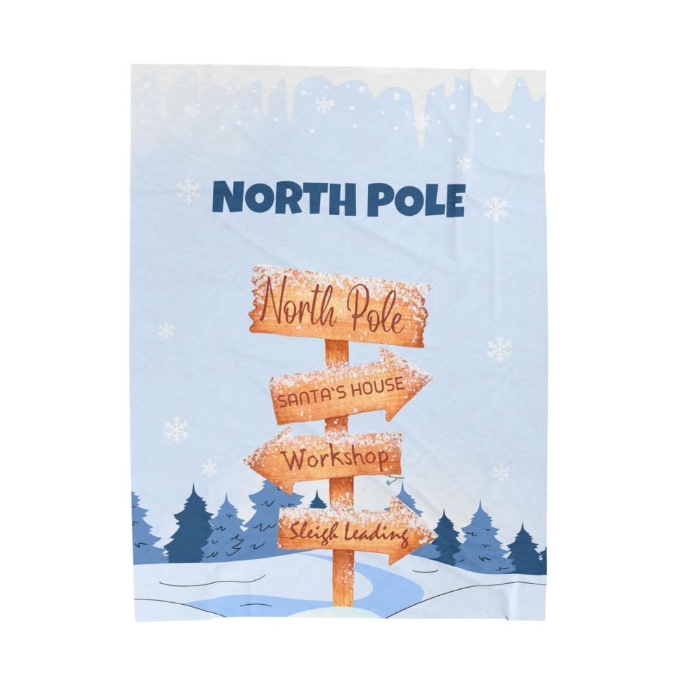 North Pole Navigation Edition Plush Blanket Throw