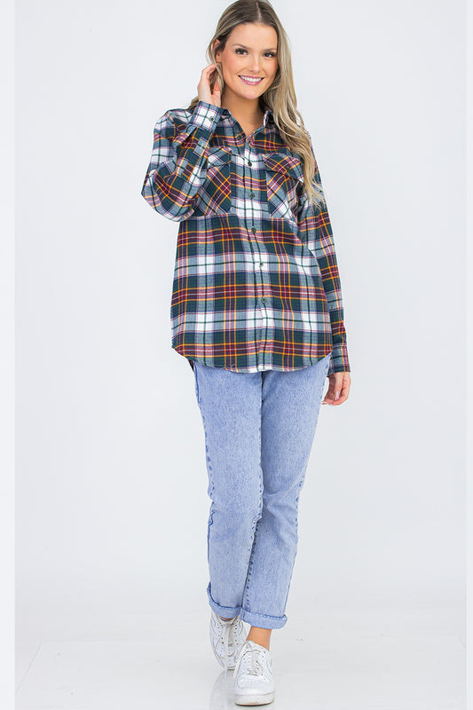 Oversize Boyfriend Plaid Checkered Flannel