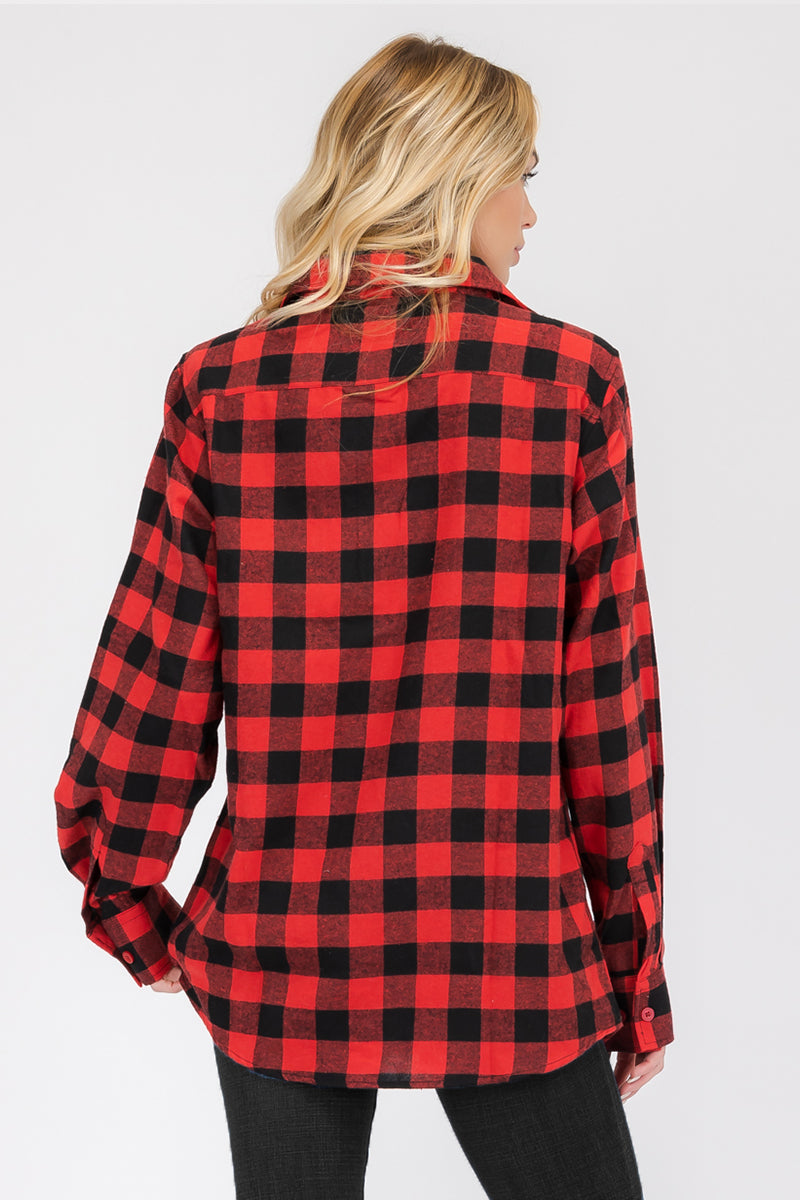 Oversize Boyfriend Plaid Checkered Flannel