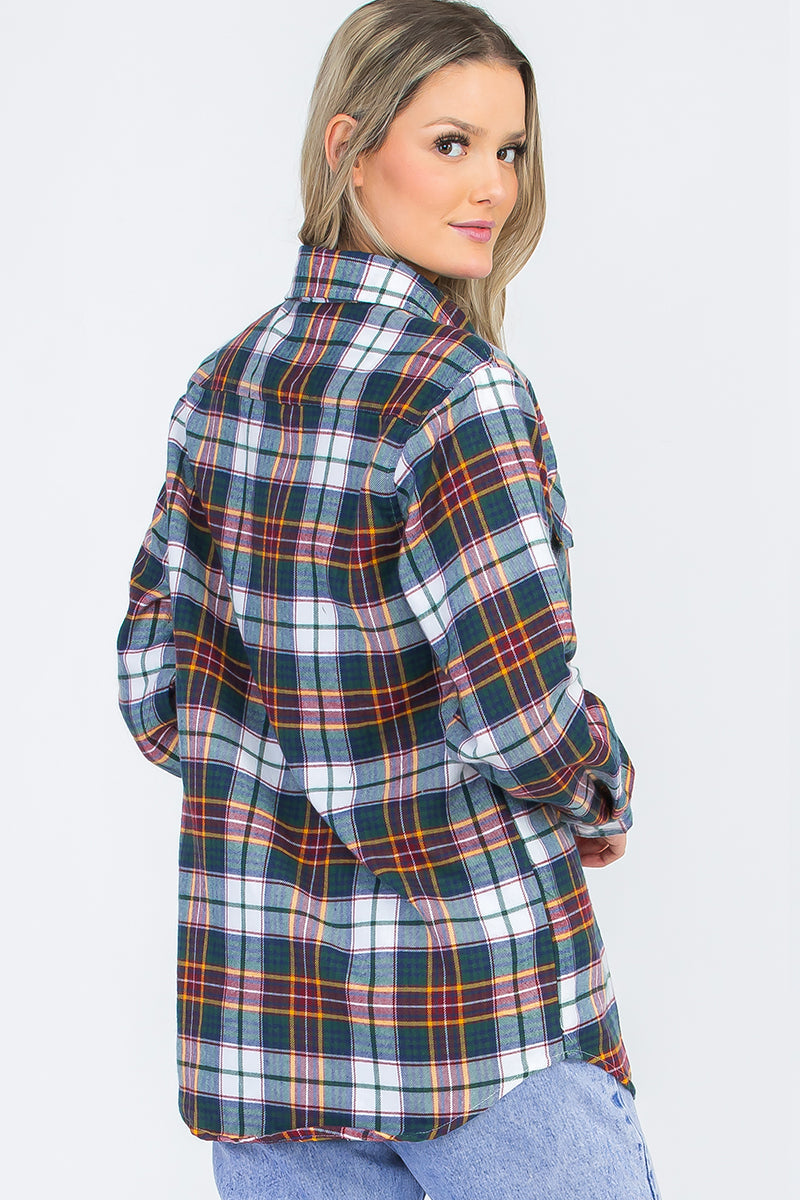 Oversize Boyfriend Plaid Checkered Flannel