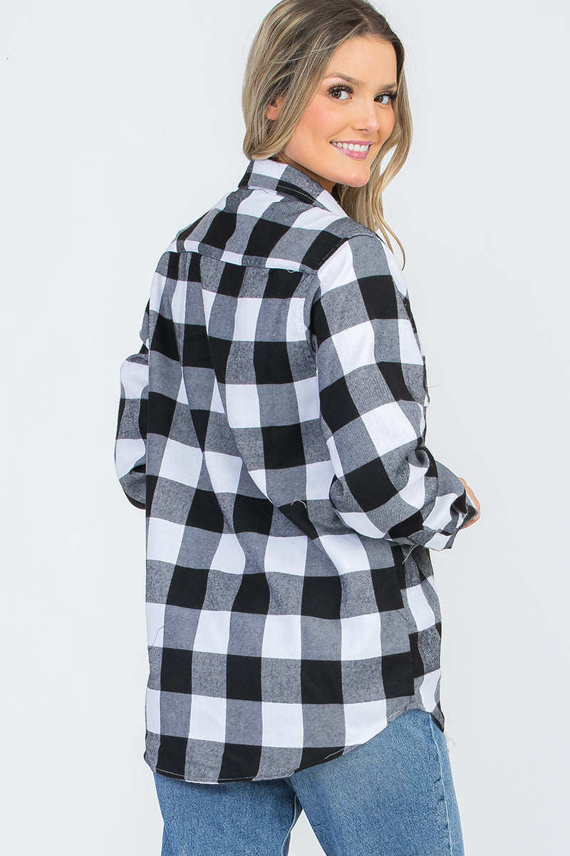 Oversize Boyfriend Plaid Checkered Flannel